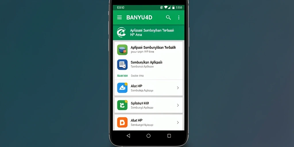 Tampilan antarmuka BANYU4D saat menyembunyikan aplikasi dengan mudah.