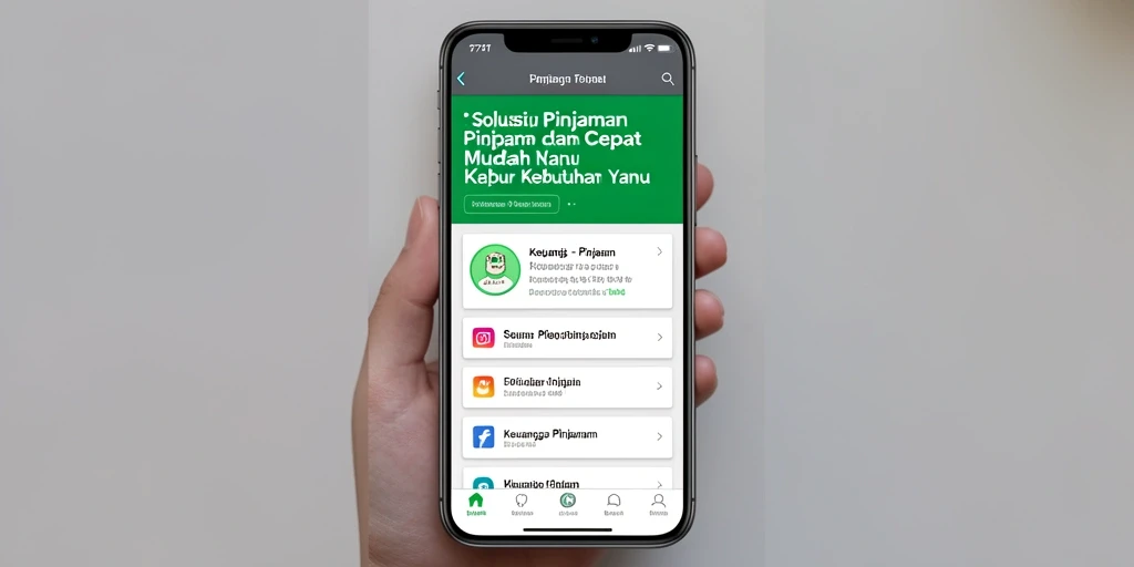 Antarmuka aplikasi F7F7 yang user-friendly untuk pinjaman.