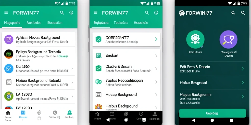 Antarmuka FORWIN77 menunjukkan fungsi Hapus Background yang intuitif.