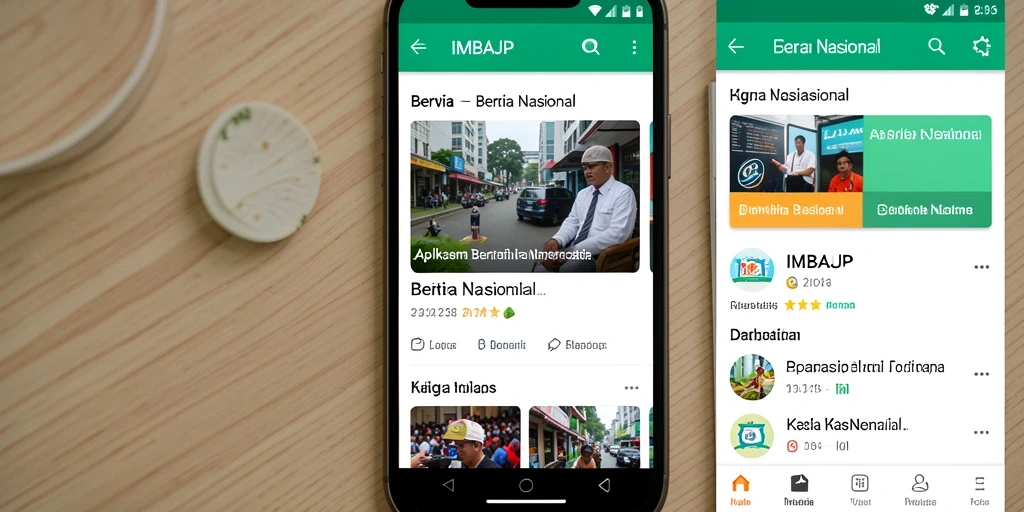 Tampilan antarmuka aplikasi IMBAJP yang menarik dan fungsional.