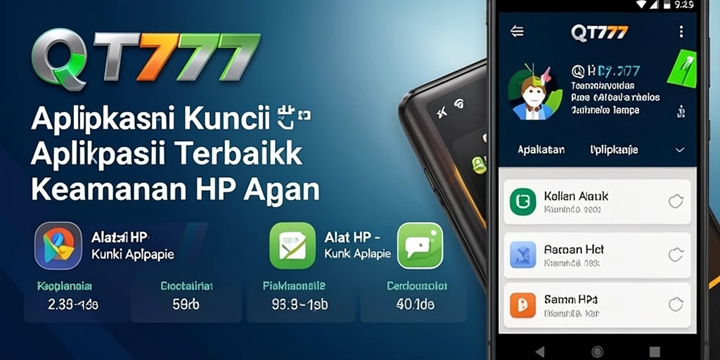 Antarmuka pengguna untuk aplikasi Kunci Aplikasi QT777 yang intuitif.