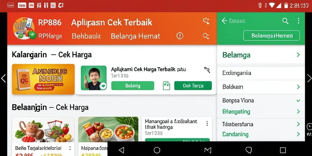 Tampilan utama aplikasi RP886 untuk Cek Harga produk.