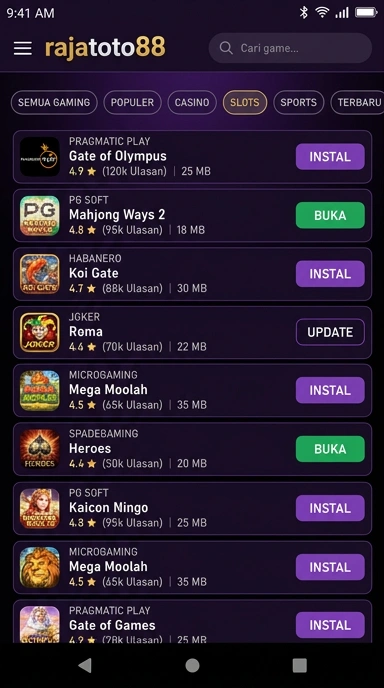 Aplikasi Populer & Kanal Uji | rajatoto88 Terbaru
